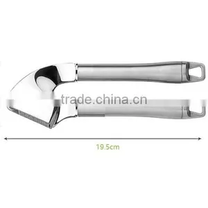 The Finest Quality Stainless Steel Garlic Press Mincer Peeler Brush Crusher Set thumbnail-2