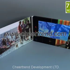 Hot Sale 7'' Video Brochure/ Video Book/ Video Card in Print Company Brochure thumbnail-1