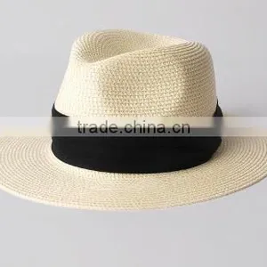 White Blank Straw Hat thumbnail-2