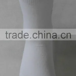 High Quality 100% Cotton White Socks With Logo thumbnail-4