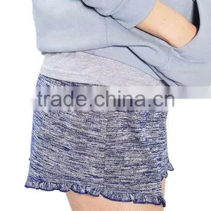 MGOO Newest Hot Sexy Girls Short Pants Angled Hemlines With Ruffle Trim Women Sport Wear Running Shorts thumbnail-6