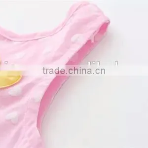 Children's Clothing Sleeveless Summer Skirt Sling Dresses Red Heart Printed Kids Model Dress thumbnail-5