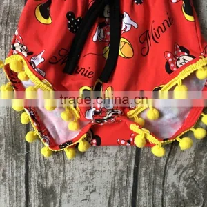Baby Girls Summer Spring Clothing Infant Baby Girls Romper Baby Minnie Romper With Matching Headband thumbnail-3