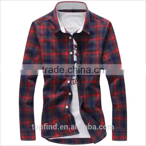 Cotton Microfiber Casual Check Korean Men Style Shirt thumbnail-1