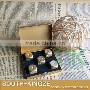 5pcs/box 24K Gold Plated Rolling Dice With a Gold Color Box Las Vegas Casino Entertainment thumbnail-5