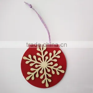 Double-Deck Wooden Snowflakes Wall Hanging Crafts thumbnail-1