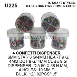 COLORFUL LASER SEQUIN W/ 4 HOLES DISPENSER thumbnail-1