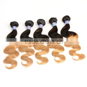 2017 Factory Price With Top Quality Sew in Human Hair Weave Ombre Hair , Peruvian Hair thumbnail-1