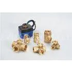 Water Glycol Medium Motorized Ball Valve With Manual Switch 2 Or 3 Way DN 25 thumbnail-1