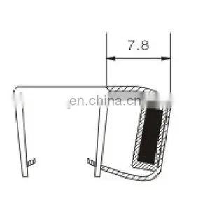 PVC Magnetic Shower Door Seal Strip for 90 Degree Glass Doors thumbnail-2