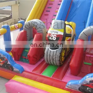 Funny Giant Inflatable Car Bouncer Slide,Inflatable Jumping Obstacle With Slide,inflatable Dry Slide for Kids and Adults thumbnail-3