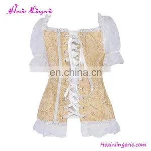 Waist Slimming 10 Plastic Boned Yellow No Panties Shaper Corset Lingerie thumbnail-4