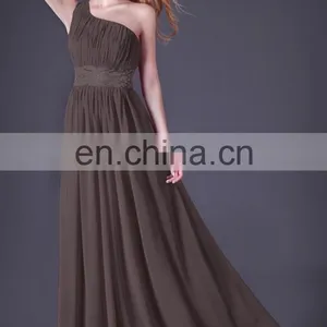 Hot Sale Women One Shoulder Long Bridesmaid Dress Grace Karin Chiffon Colorful Cheap Evening Dresses China CL4107 thumbnail-6