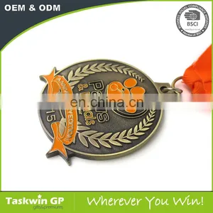 New Design Custom Metal Craft , Sports Metal Medal , Custom Cycling Tour Medal Ribbons thumbnail-3