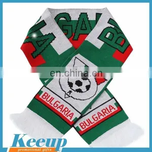 Giveaways Acrylic Knitted Soccer Scarf for Promotional thumbnail-2