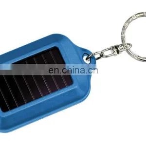 Best Gift Portable Mini Light Torch Solar Power Rechargeable 3 LED Flashing Keychain thumbnail-2