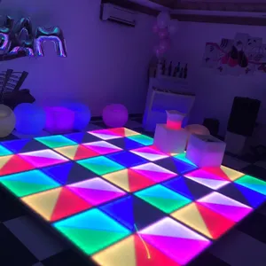 RGB Dance Floor 1x1m Disco Dancing Floor Led Panel Tile thumbnail-1