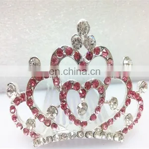 Korean Style Trendy Bridal Colorful Petal Rhinestone Alloy Hair Combs thumbnail-1