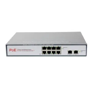 10 Ports PoE Switch With 8x 10/100M POE Ports + 2x Gigabit Uplink Ports thumbnail-1
