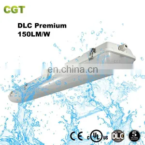 DLC 150LM/W IP65 Dustproof Waterproof 0-10v Batten in Ceiling Led Tri-proof Lights 50W thumbnail-2