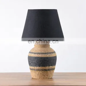 Antique Rope Pattern Desk Lamp and Cement Table Lamp thumbnail-2