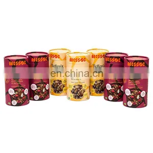 Bio-friendly Paper Tube Packaging for Granola Custom Cereal Packaging Food Grade Cylinder Canister thumbnail-1