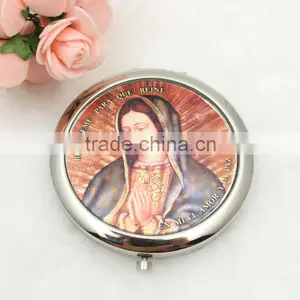 Religious Metal Round Pocket Mirror thumbnail-1