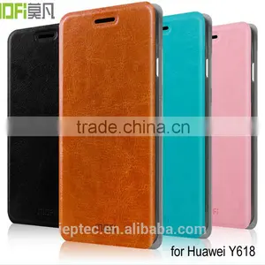 MOFi 5 Inch Mobile Phone Back Cover for Huawei Ascend Y618 , Flip Leather Case for Huawei Y618 thumbnail-1