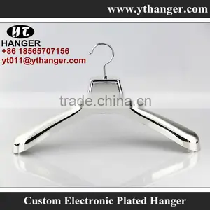 IMY-379 Silver Wide Plating Fur Coat Hanger Wholesale thumbnail-2