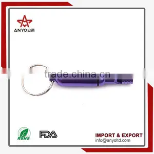 China Wholesale New Arrival Cheap Sale Promotion Metal Whistle With Keyring thumbnail-4