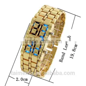 China Supplier Japanese Blue Light Gold Samurai Led Watch Quality Choice thumbnail-1