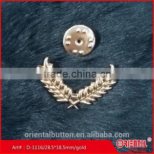 Gold Double Straw Crossed Alloy Brooch thumbnail-2
