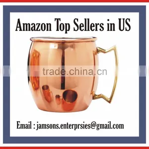 Hammered Pure Absolut 100% Solid Manufacturer Moscow Mule Copper Mugs Wholesale for Smirnoff Vodka and thumbnail-1