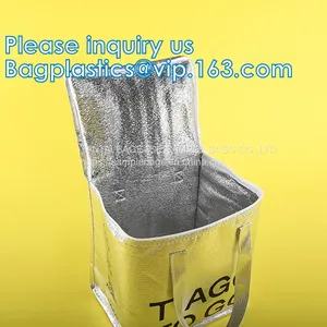 FREEZABLE LUNCH BAG,INSULATION ALUMINIUM FOIL BAG,THERMAL THERMO COOLER TOTE BAG,BENTO PICNIC,FRESH thumbnail-5