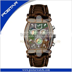 New Product Military Leather Watch With Calendar Watch thumbnail-2