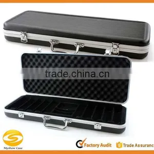 500pc ABS Poker Chip Case - Black Molded Poker Chip Storage Box thumbnail-1