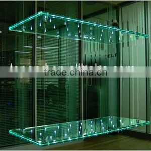 6mm+pvb +led Film +pvb+6mm Glass Tempered Sandwidh Glass With Colorful LED Light Bulbs thumbnail-2