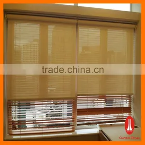 Curtain Times 35mm Slat Wooden Shutter Window Blinds With Strong Tape thumbnail-1
