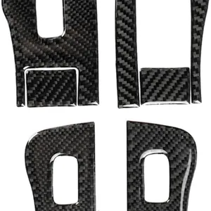 for Tesla Model-3 (2018-2020) Real Carbon Fibre Car Window Lift Switch Button thumbnail-2