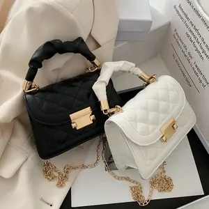 2024 Fashionable Chain Crossbody Handbag for Women, Trendy Small Square Bag thumbnail-1