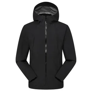Small Batch Custom Logo Single-layer Hard Shell Raincoat Waterproof Breathable Windproof Outdoor Jacket thumbnail-3