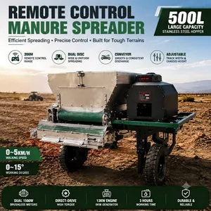 Self Propelled Remote Control Fertilizer Spreader for Organic Manure Orchard and Farm Fertilization thumbnail-1