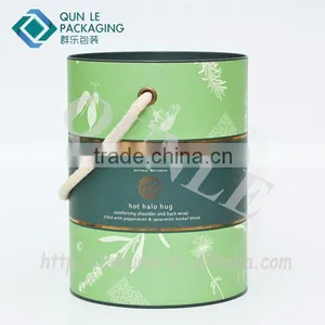 Large Round Cardboard Gift Packaging Boxes With Metal Lid thumbnail-1
