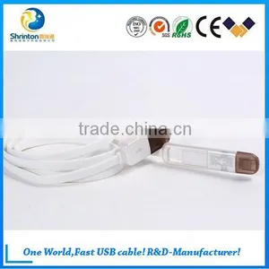 2 in 1 Usb Data Cable, for Iphone and Samsung 2 in 1 Usb Charger Cable thumbnail-2