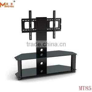 Adjustable High Back Black Glass Hanging tv Stand thumbnail-1