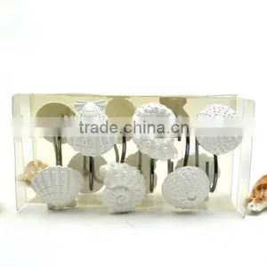 a Variety of Color of Square Polyresin Shower Curtain Hooks thumbnail-3