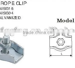 Zinc Alloy Steel Electric Galvanized Casted Egg Shaped Wire Rope Clip 2-6mm Quality Choice thumbnail-4