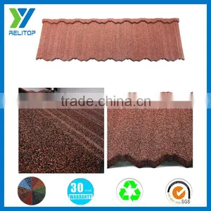 Sunset Red Stone Coated Lightweight Cheap Roofing Materials thumbnail-1