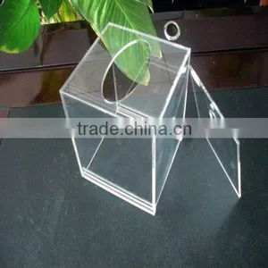 Bespoke Clear Cuboid Acrylic Napkin Box /tissue Box QCY-TB-21 thumbnail-1