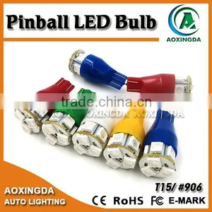 AC/DC 12V 5050 8SMD Pinball T15 906 LED Light Lamps for Pinball Flasher thumbnail-3